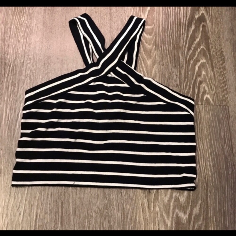 Striped Crop-Top